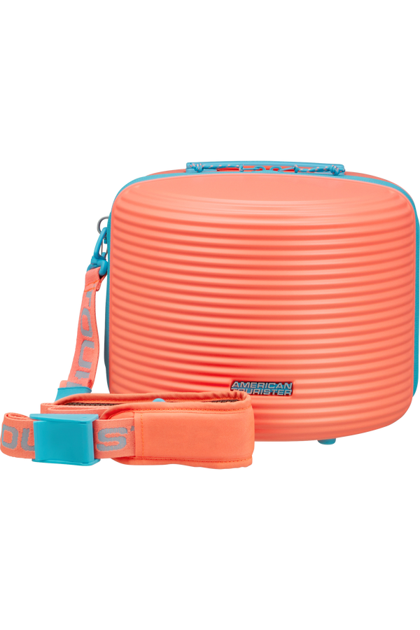 American Tourister Rollio Beauty Case  Coral/Blue