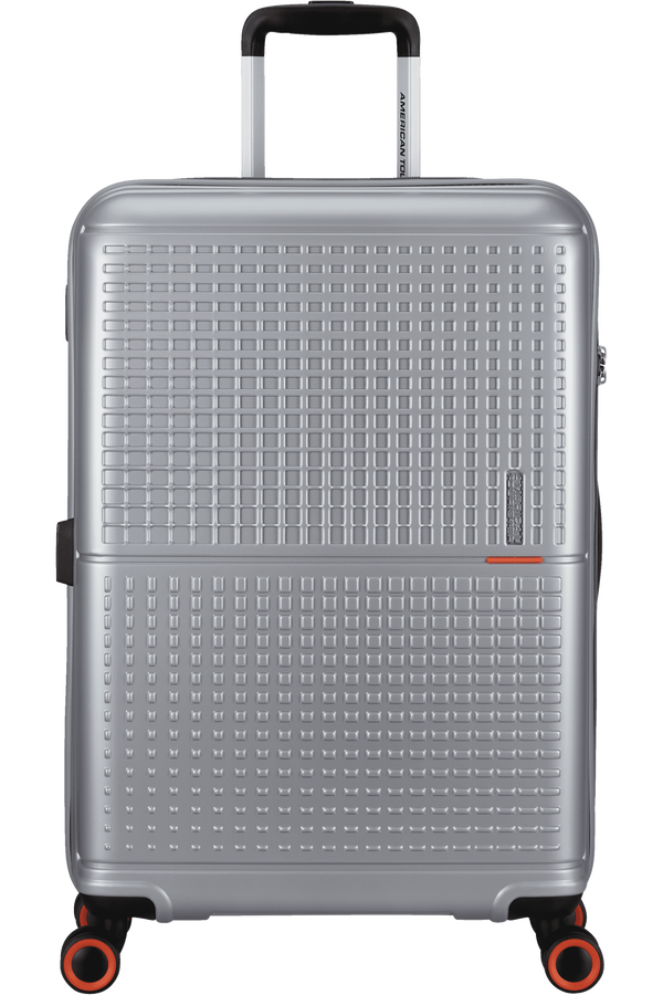 American Tourister Geopop Spinner 67/24 Tsa. 67cm  Argent métal